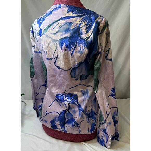 Carlisle Collection Watercolor Cinched Blouse Size 6 Small - Picture 4 of 9